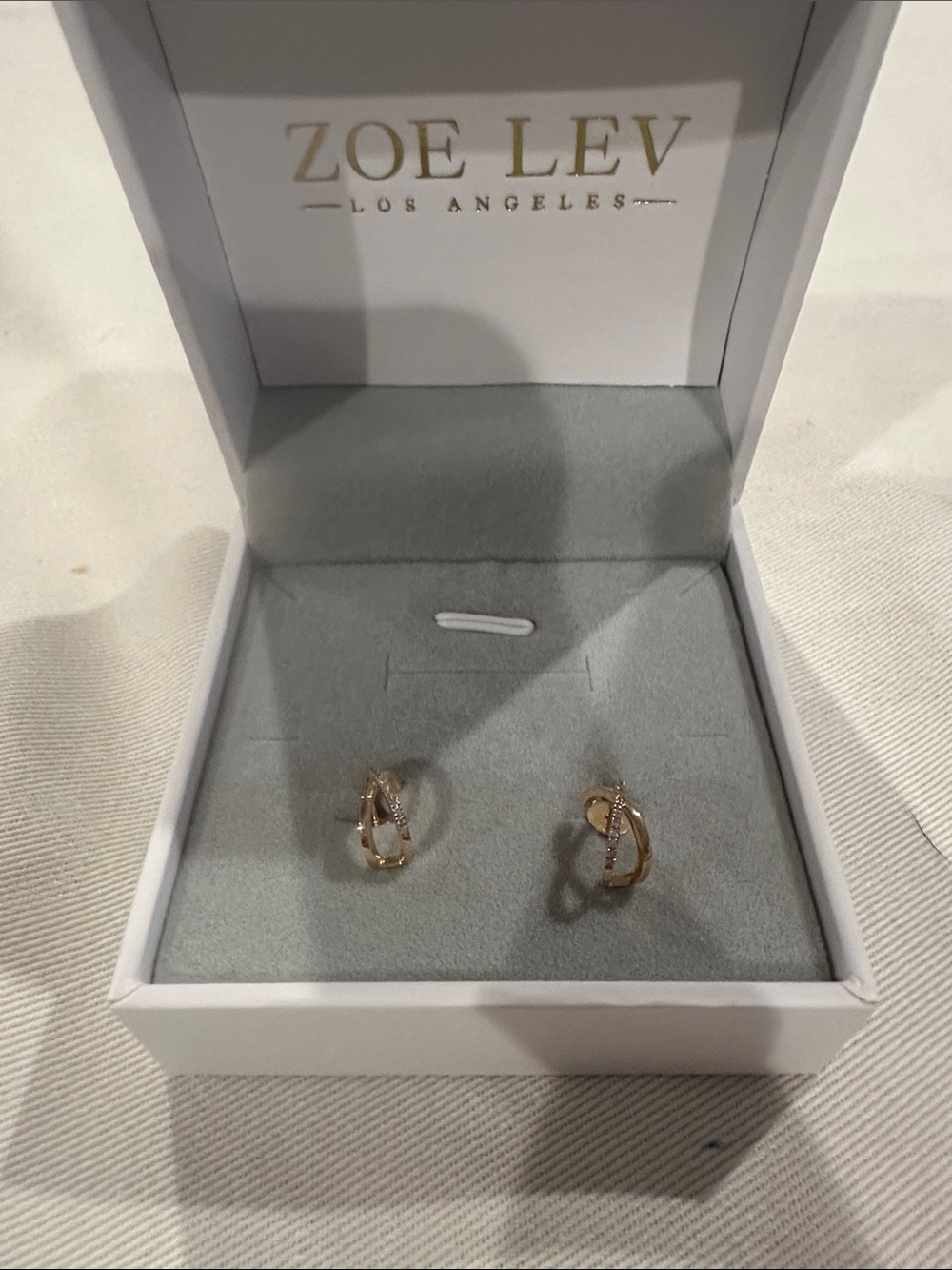 Zoe Lev Gold Twisted Mini Hoop Earrings